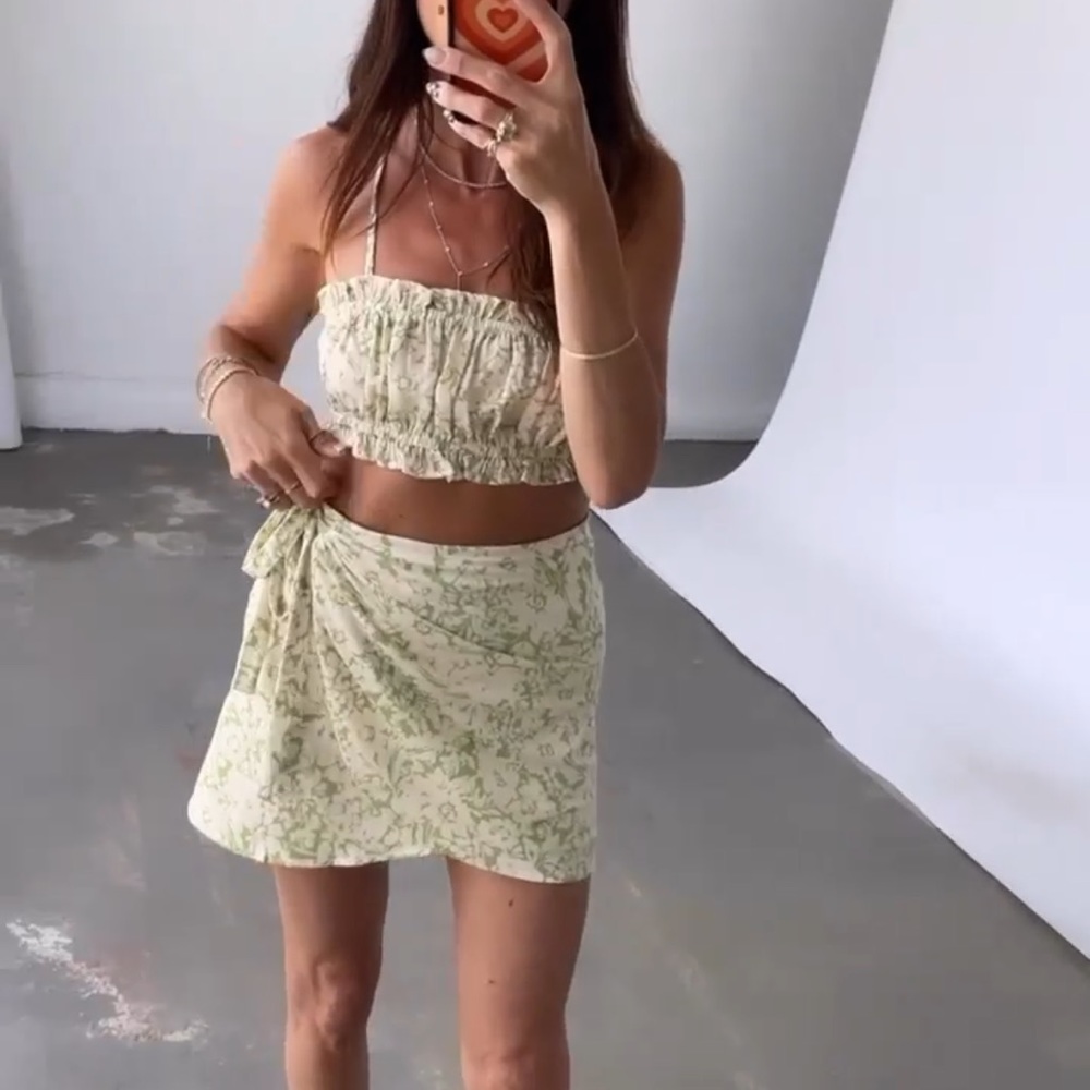 Resa. Wrap skirt and mini top